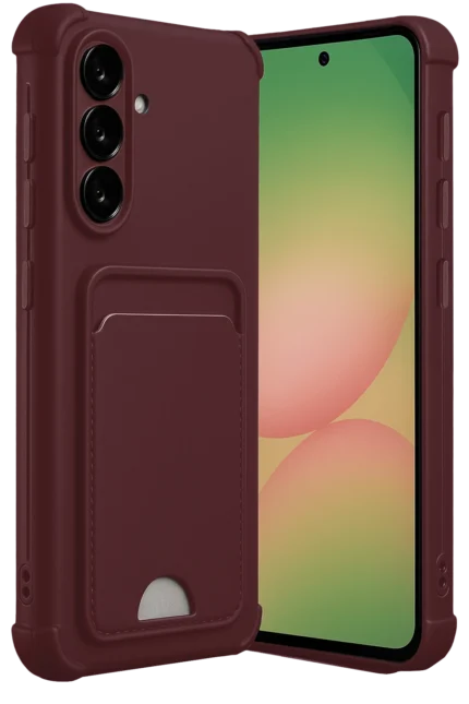 Uray store Samsung Galaxy A36 Kılıf Kelvin Kartvizitli Silikon - Bordo