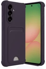 Uray store Samsung Galaxy A36 Kılıf Kelvin Kartvizitli Silikon - Derin Mor