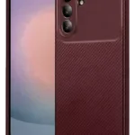 Uray store Samsung Galaxy A37 5G Auto Focus Karbon Kapak - Bordo