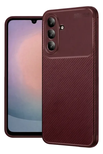 Uray store Samsung Galaxy A37 5G Auto Focus Karbon Kapak - Bordo