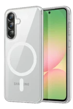 Uray store Samsung Galaxy A37 5G Combo Sert Şeffaf Magsafe Kapak - Şeffaf