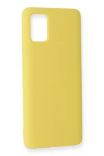 Uray store Samsung Galaxy A51 Kılıf Nano içi Kadife Silikon - Sarı - Görsel 2