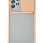 Uray store Samsung Galaxy A52 Kılıf Palm Buzlu Kamera Sürgülü Silikon - Pembe