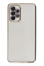 Uray store Samsung Galaxy A52 Kılıf Volet Silikon - Beyaz