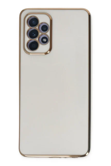 Uray store Samsung Galaxy A52 Kılıf Volet Silikon - Beyaz