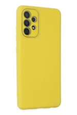 Uray store Samsung Galaxy A53 5G Kılıf Lansman Glass Kapak - Sarı - Görsel 2
