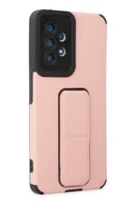 Uray store Samsung Galaxy A53 5G Kılıf Mega Standlı Silikon - Pudra - Görsel 2