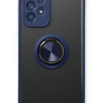 Uray store Samsung Galaxy A53 5G Kılıf Montreal Yüzüklü Silikon Kapak - Lacivert