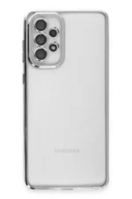 Uray store Samsung Galaxy A53 5G Kılıf Razer Lensli Silikon - Gümüş - Görsel 2