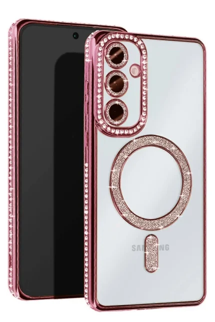 Uray store Samsung Galaxy A55 5G Joke Simli Magneticsafe Kılıf - Pembe