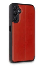 Uray store Samsung Galaxy A55 5G Kılıf Flip Cover - Kırmızı - Görsel 2