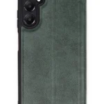 Uray store Samsung Galaxy A55 5G Kılıf Flip Cover - Koyu Yeşil