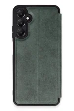 Uray store Samsung Galaxy A55 5G Kılıf Flip Cover - Koyu Yeşil