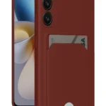 Uray store Samsung Galaxy A55 5G Kılıf Kelvin Kartvizitli Silikon - Bordo
