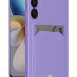 Uray store Samsung Galaxy A55 5G Kılıf Kelvin Kartvizitli Silikon - Lila