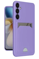 Uray store Samsung Galaxy A55 5G Kılıf Kelvin Kartvizitli Silikon - Lila