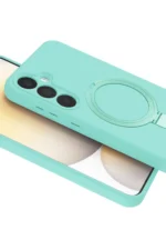 Uray store Samsung Galaxy A55 5G Regal Magsafe Standlı Kapak - Su Yeşili - Görsel 5