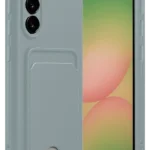 Uray store Samsung Galaxy A56 Kılıf Kelvin Kartvizitli Silikon - Açık Yeşil