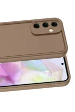 Uray store Samsung Galaxy A56 Kılıf Viera Silikon - Kahverengi - Görsel 2