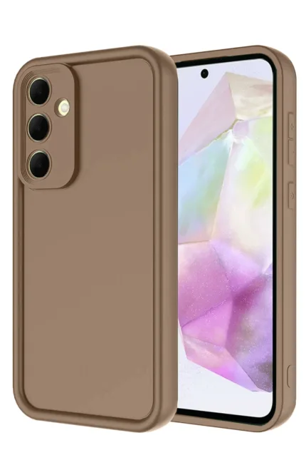 Uray store Samsung Galaxy A56 Kılıf Viera Silikon - Kahverengi