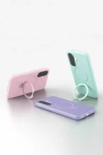 Uray store Samsung Galaxy A56 Regal Magsafe Standlı Kapak - Çöl Titanyum - Görsel 5