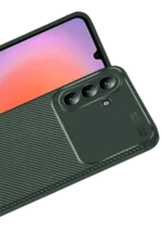 Uray store Samsung Galaxy A57 5G Auto Focus Karbon Kapak - Koyu Yeşil - Görsel 2