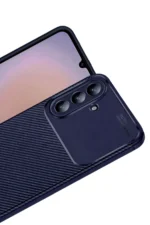 Uray store Samsung Galaxy A57 5G Auto Focus Karbon Kapak - Lacivert - Görsel 3