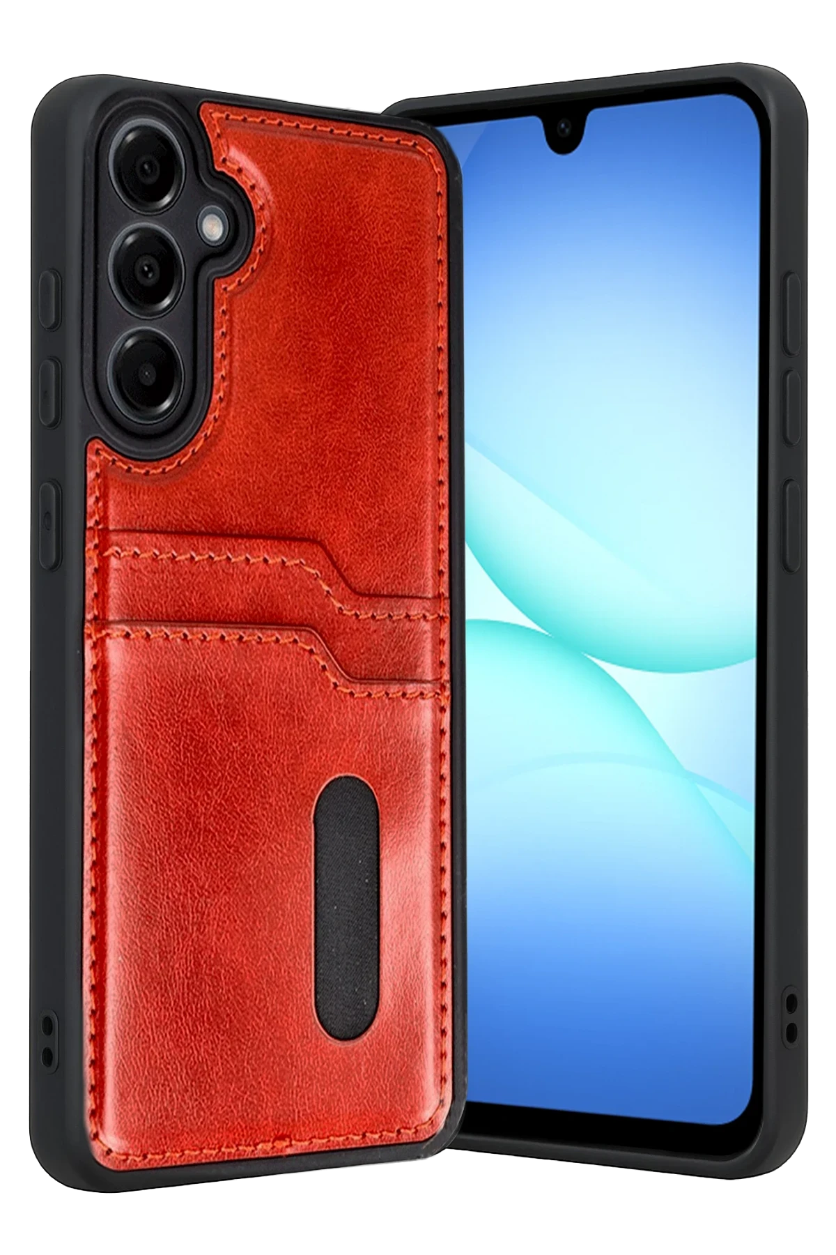 newface-samsung-galaxy-a57-sara-kartvizitli-deri-kilif-kirmizi-default Uray store Samsung Galaxy A57 5G Sara Kartvizitli Deri Kılıf - Kırmızı - Görsel 1