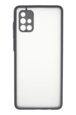 Uray store Samsung Galaxy A71 Kılıf Montreal Silikon Kapak - Gri