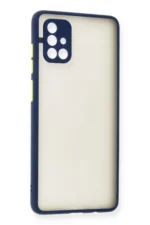 Uray store Samsung Galaxy A71 Kılıf Montreal Silikon Kapak - Lacivert