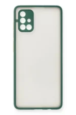 Uray store Samsung Galaxy A71 Kılıf Montreal Silikon Kapak - Yeşil - Görsel 2