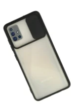 Uray store Samsung Galaxy A71 Kılıf Palm Buzlu Kamera Sürgülü Silikon - Siyah - Görsel 2
