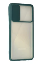 Uray store Samsung Galaxy A71 Kılıf Palm Buzlu Kamera Sürgülü Silikon - Yeşil - Görsel 3