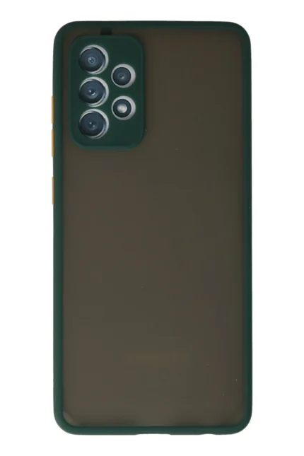 Uray store Samsung Galaxy A72 Kılıf Montreal Silikon Kapak - Koyu Yeşil