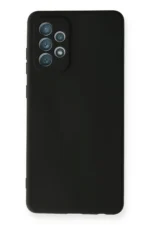 Uray store Samsung Galaxy A72 Kılıf Nano içi Kadife Silikon - Siyah