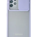 Uray store Samsung Galaxy A72 Kılıf Palm Buzlu Kamera Sürgülü Silikon - Lila