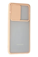 Uray store Samsung Galaxy A72 Kılıf Palm Buzlu Kamera Sürgülü Silikon - Pembe - Görsel 3