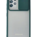 Uray store Samsung Galaxy A72 Kılıf Palm Buzlu Kamera Sürgülü Silikon - Yeşil