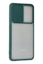 Uray store Samsung Galaxy A72 Kılıf Palm Buzlu Kamera Sürgülü Silikon - Yeşil - Görsel 3