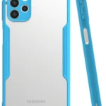 Uray store Samsung Galaxy A72 Kılıf Platin Silikon - Mavi
