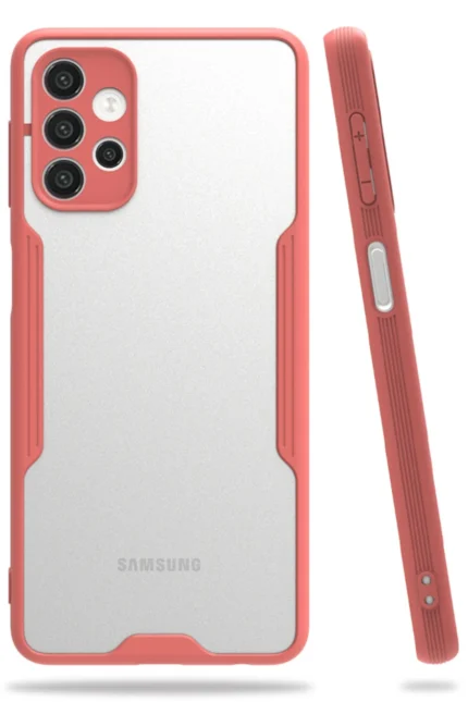 Uray store Samsung Galaxy A72 Kılıf Platin Silikon - Pembe