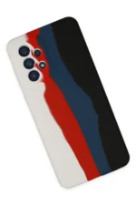 Uray store Samsung Galaxy A73 5G Kılıf Ebruli Lansman Silikon - Beyaz-Siyah - Görsel 2