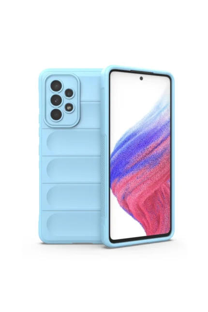 Uray store Samsung Galaxy A73 5G Kılıf Optimum Silikon - Sky Blue