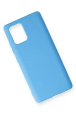 Uray store Samsung Galaxy A91 / S10 Lite Kılıf Nano içi Kadife Silikon - Mavi - Görsel 3