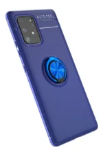 Uray store Samsung Galaxy A91 / S10 Lite Kılıf Range Yüzüklü Silikon - Mavi