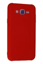 Uray store Samsung Galaxy J7 Kılıf Nano içi Kadife Silikon - Kırmızı - Görsel 3