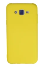 Uray store Samsung Galaxy J7 Kılıf Nano içi Kadife Silikon - Sarı