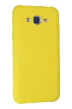 Uray store Samsung Galaxy J7 Kılıf Nano içi Kadife Silikon - Sarı - Görsel 3