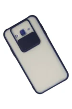 Uray store Samsung Galaxy J7 Kılıf Palm Buzlu Kamera Sürgülü Silikon - Lacivert - Görsel 3