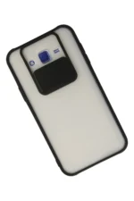 Uray store Samsung Galaxy J7 Kılıf Palm Buzlu Kamera Sürgülü Silikon - Siyah - Görsel 3